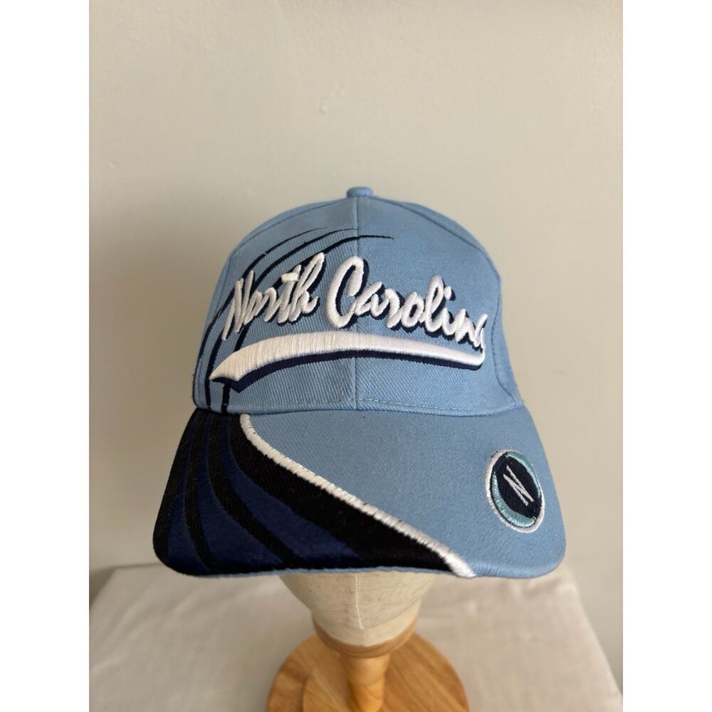 NORTH CAROLINA Hat Tar Heels Blues White N Baseball Cap 100% Cotton Collegiate
